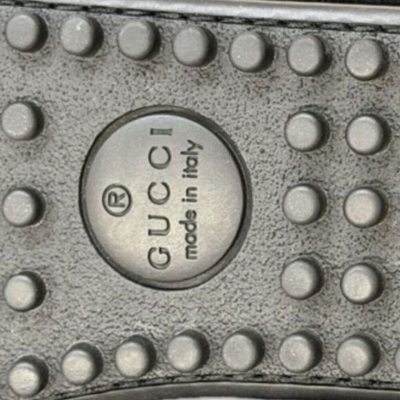 Gucci Black Suede Web Stripe Penny Loafers – Style 566294 - Picture 6 of 7